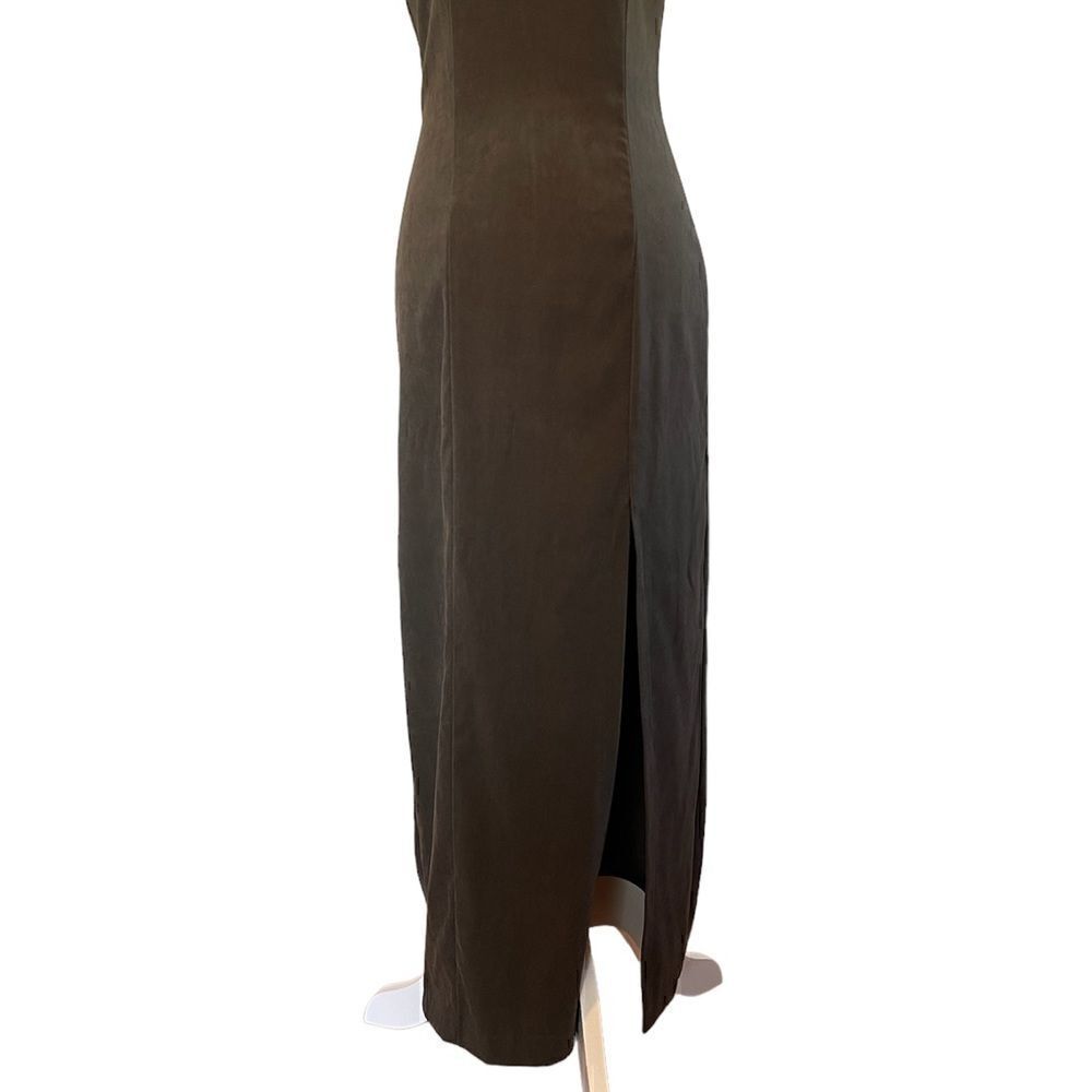 VTG Eleven USA Faux Suede Color Block Sleeveless Dress | SZ S - Picture 2 of 15